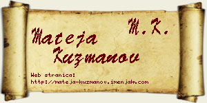 Mateja Kuzmanov vizit kartica